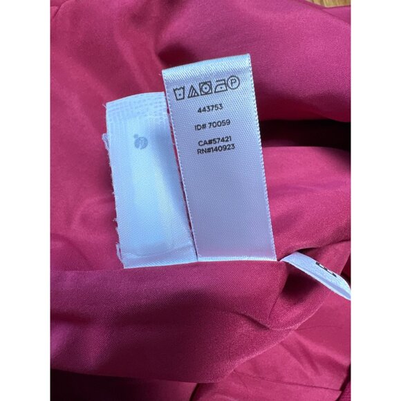 LOFT Magenta Gold Zipper Pocket A Line Skirt Size 4 - Picture 6 of 8